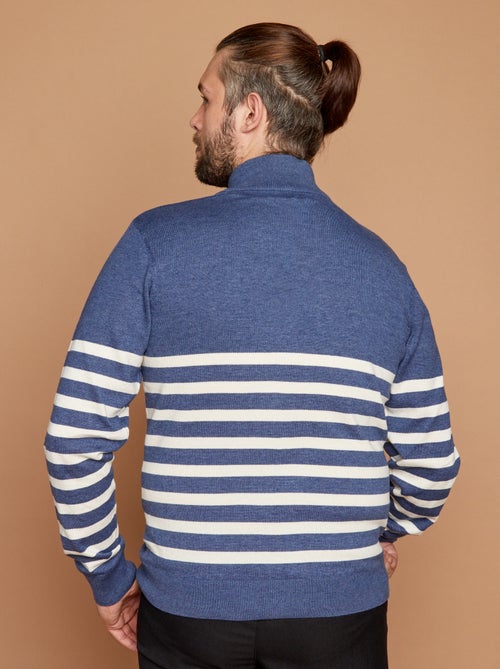 Jersey marinero con cremallera en el cuello - So Easy - Kiabi