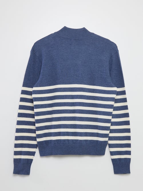 Jersey marinero con cremallera en el cuello - So Easy - Kiabi