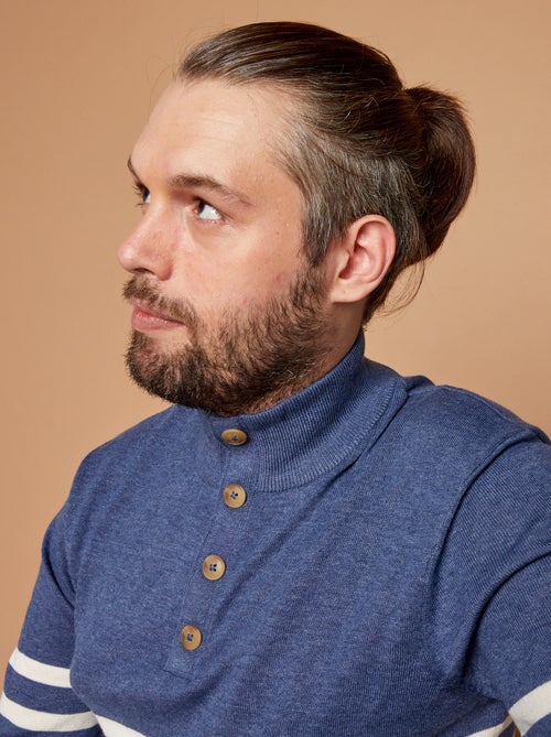 Jersey marinero con cremallera en el cuello - So Easy - Kiabi