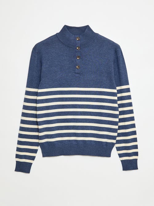 Jersey marinero de cuello camionero - colección fácil de poner - Kiabi