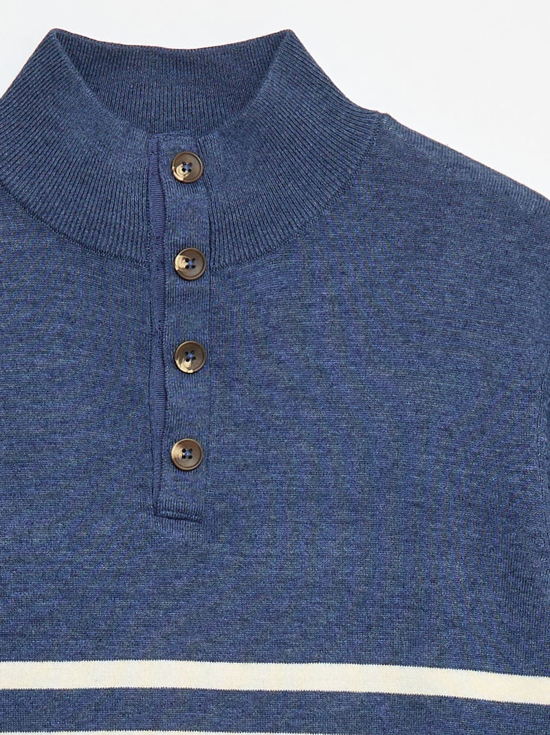 Jersey marinero de cuello camionero - colección fácil de poner AZUL - Kiabi