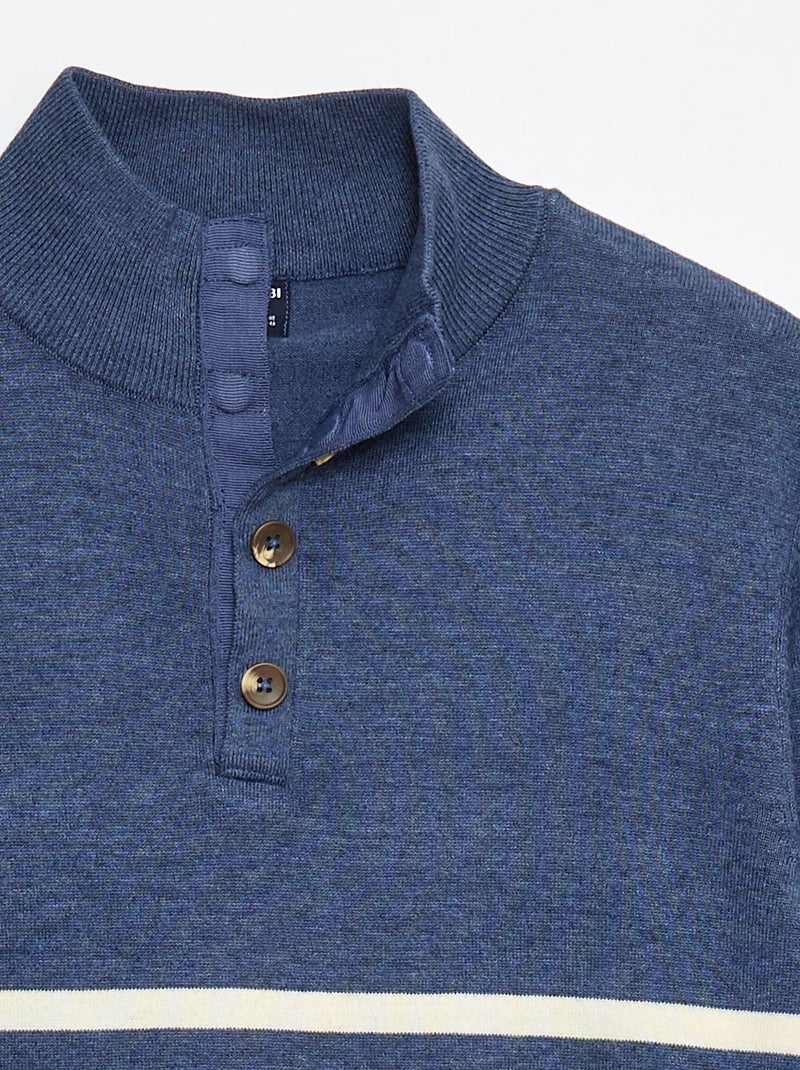 Jersey marinero de cuello camionero - colección fácil de poner AZUL - Kiabi