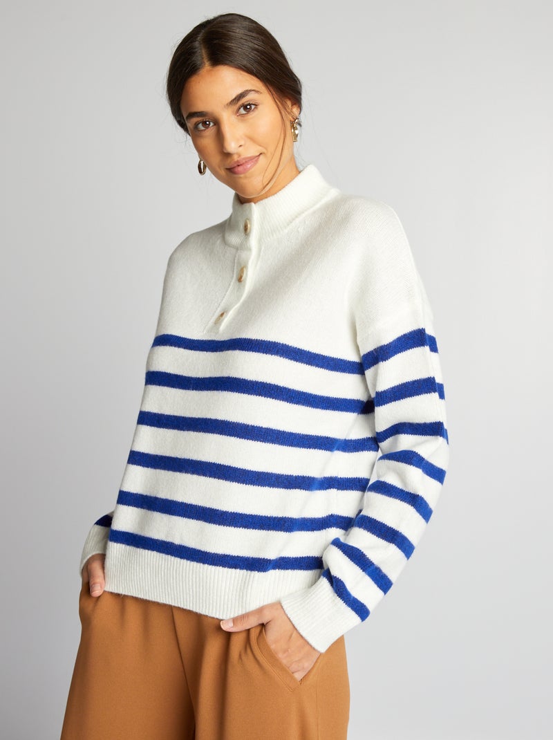 Jersey marinero de punto BLANCO - Kiabi