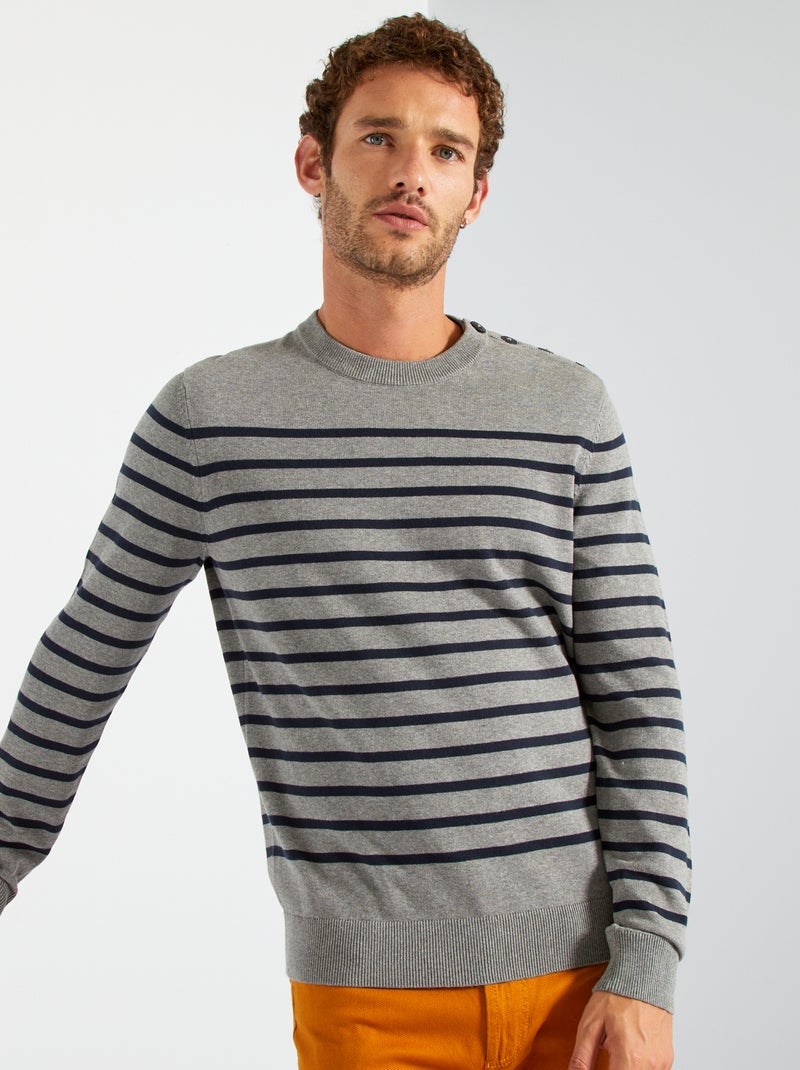 Jersey marinero GRIS - Kiabi