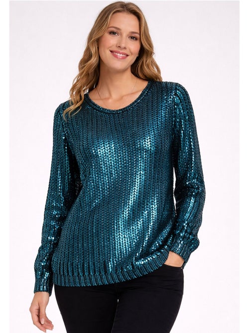 Jersey metálico con cuello de pico Kebello - Kiabi