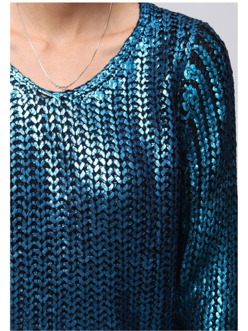 Jersey metálico con cuello de pico Kebello - Kiabi