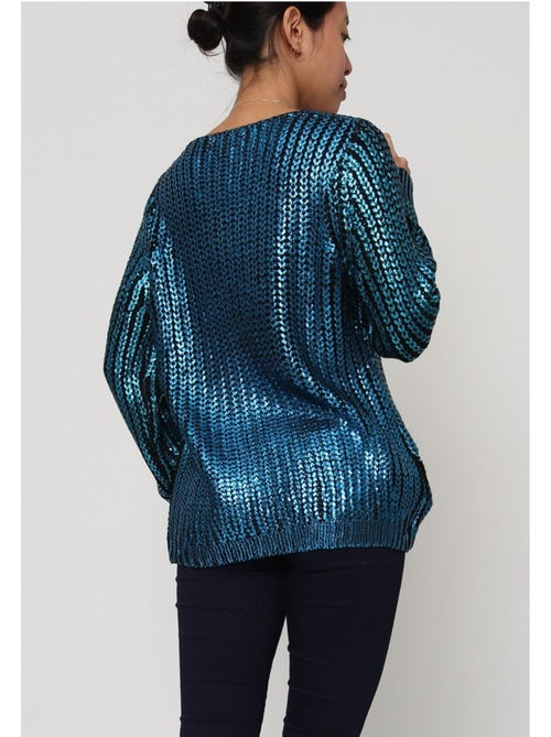 Jersey metálico con cuello de pico Kebello - Kiabi