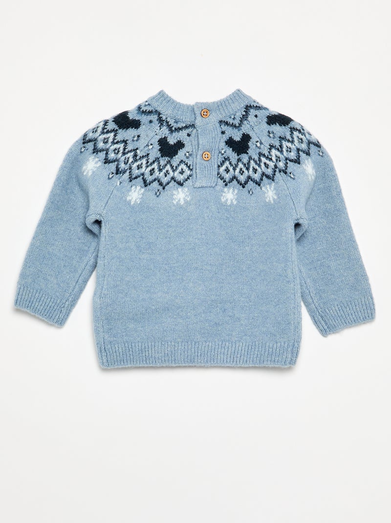 Jersey 'Mickey' 'Disney' de cuello redondo Azul - Kiabi