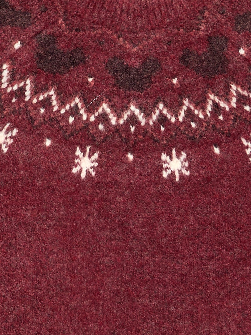 Jersey 'Mickey' 'Disney' de cuello redondo 'Navidad' Marron - Kiabi