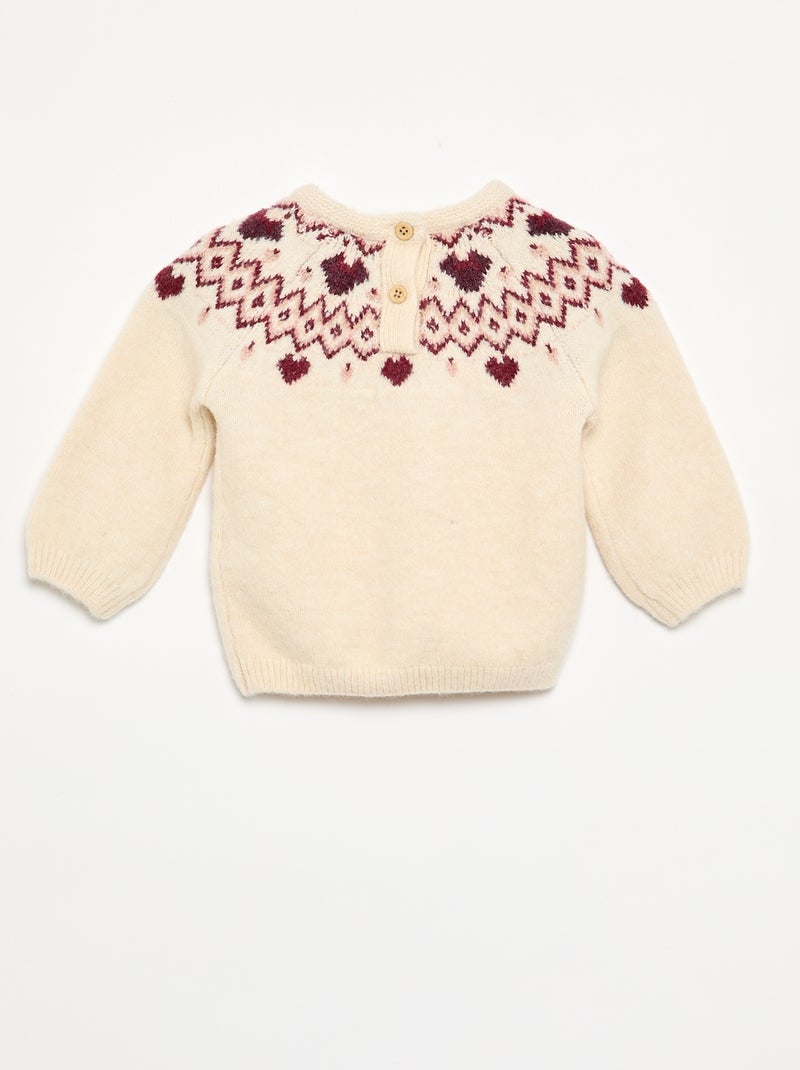 Jersey 'Minnie' 'Disney' de cuello redondo 'Navidad' Blanco - Kiabi