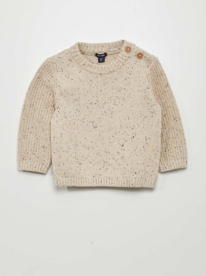 Jersey moteado BEIGE - Kiabi