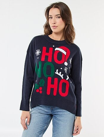 Jersey navideño con diseño jacquard