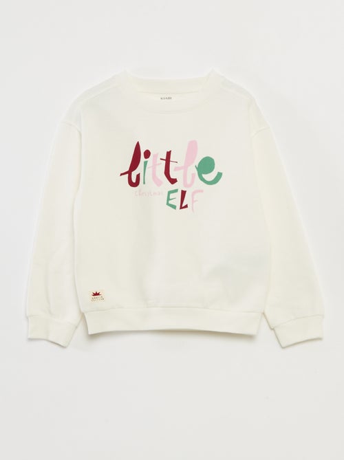 Jersey navideño con estampado de algodón - Kiabi