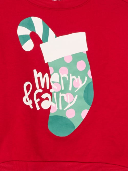 Jersey navideño con estampado de algodón - Kiabi