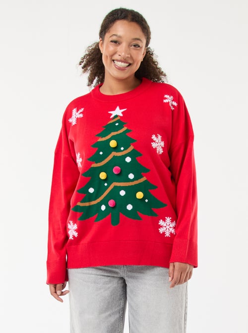 Jersey navideño con estampado de árbol de Navidad - Kiabi