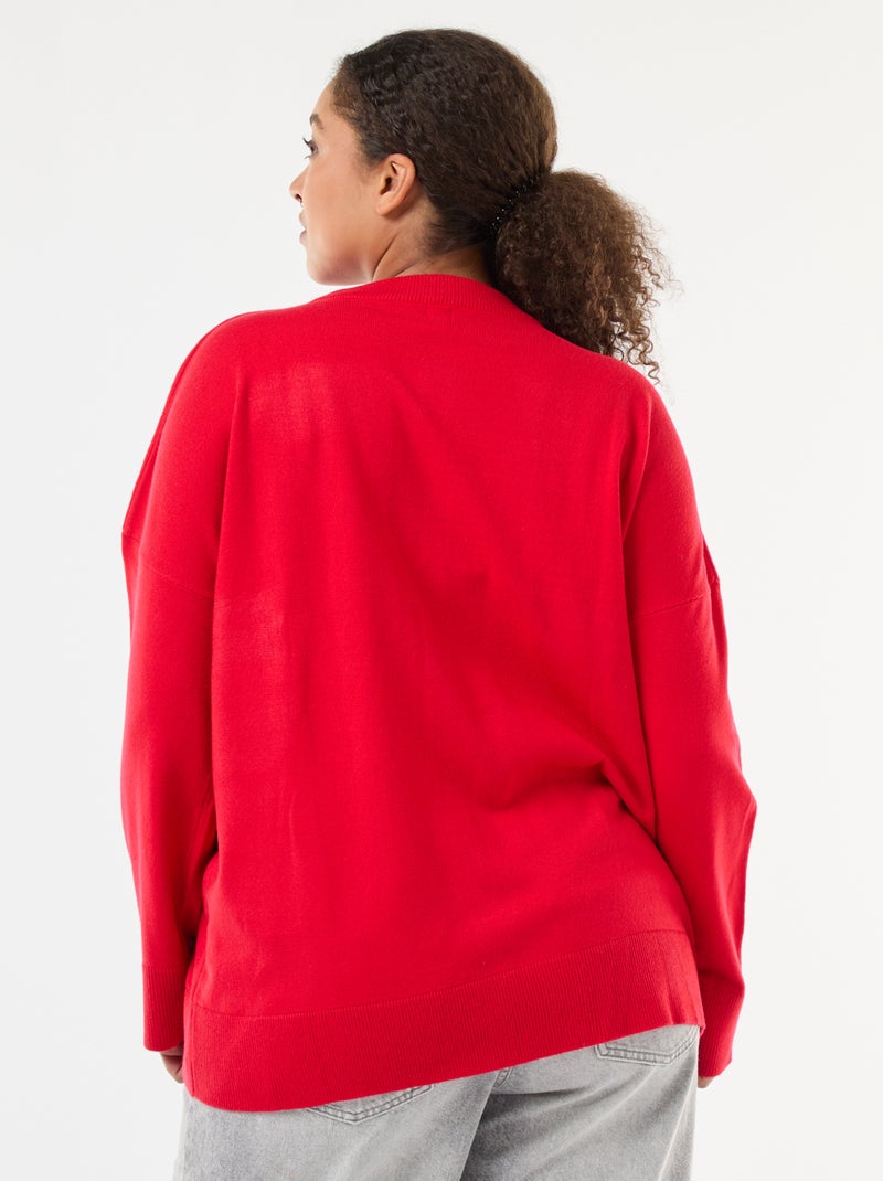 Jersey navideño con estampado de árbol de Navidad Rojo - Kiabi