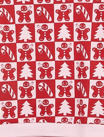 Jersey navideño con estampado de algodón