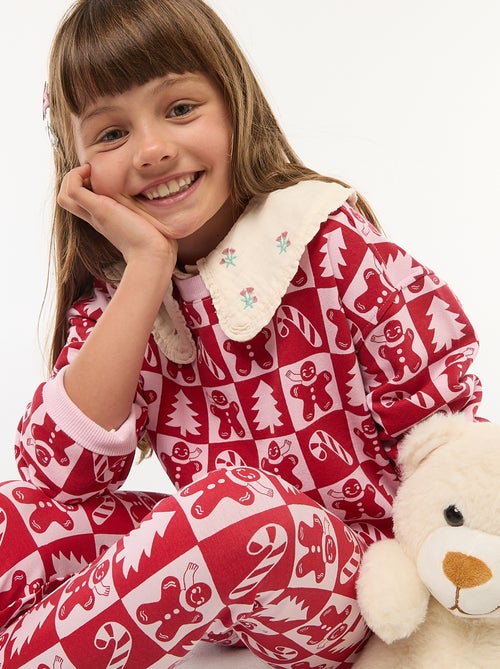 Jersey navideño con estampado integral de algodón - Kiabi