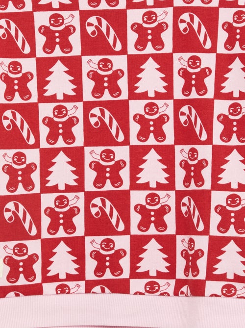 Jersey navideño con estampado integral de algodón - Kiabi