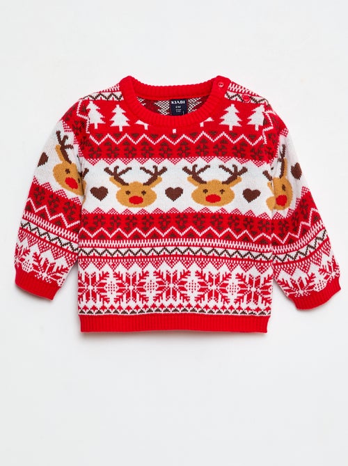 Jersey navideño de cuello redondo - Kiabi