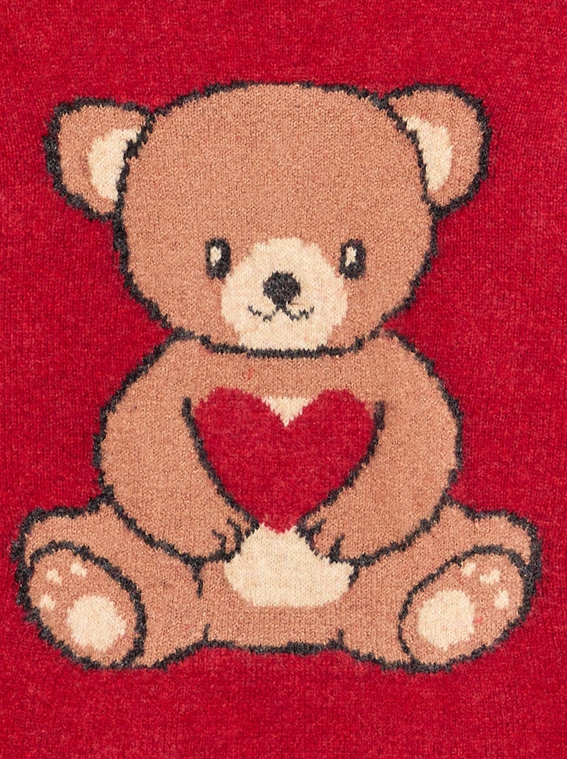 Jersey navideño de jacquard Rojo - Kiabi