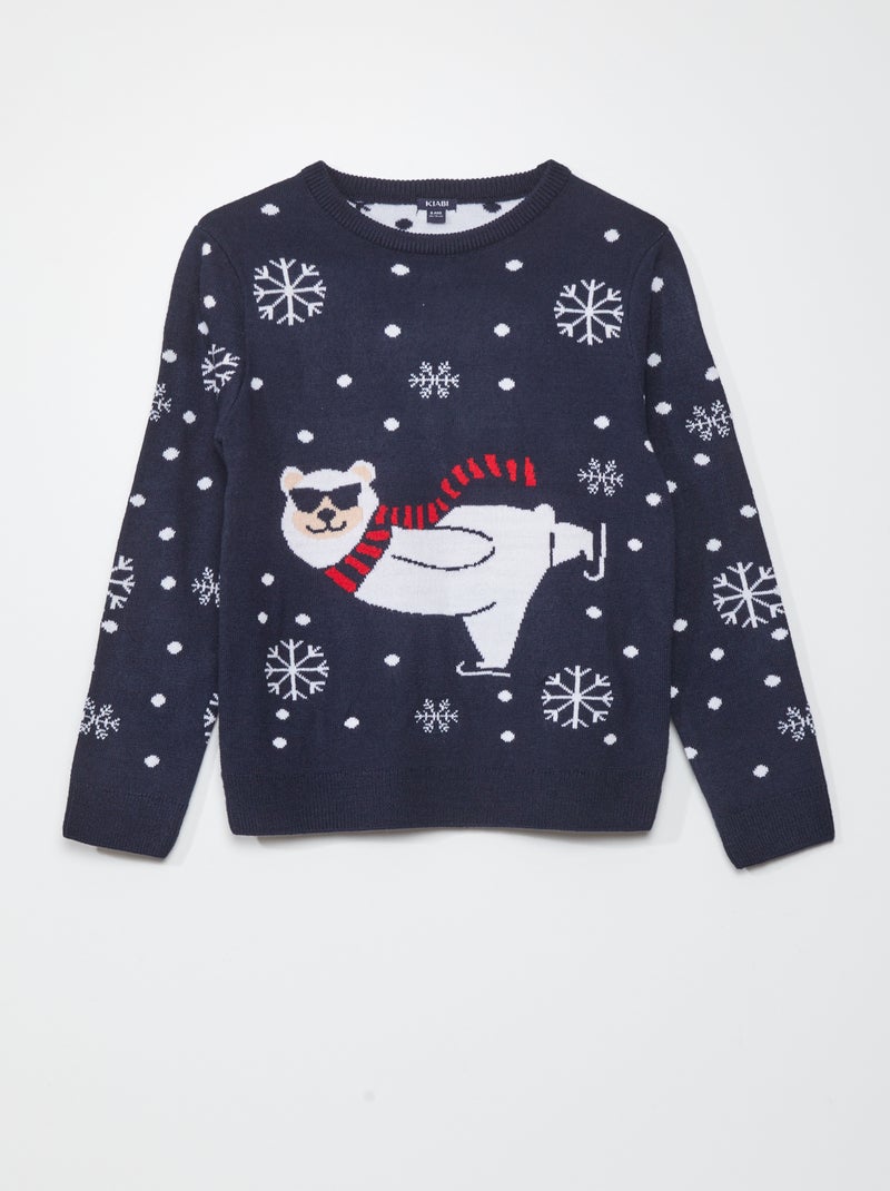 Jersey navideño de 'oso' AZUL - Kiabi