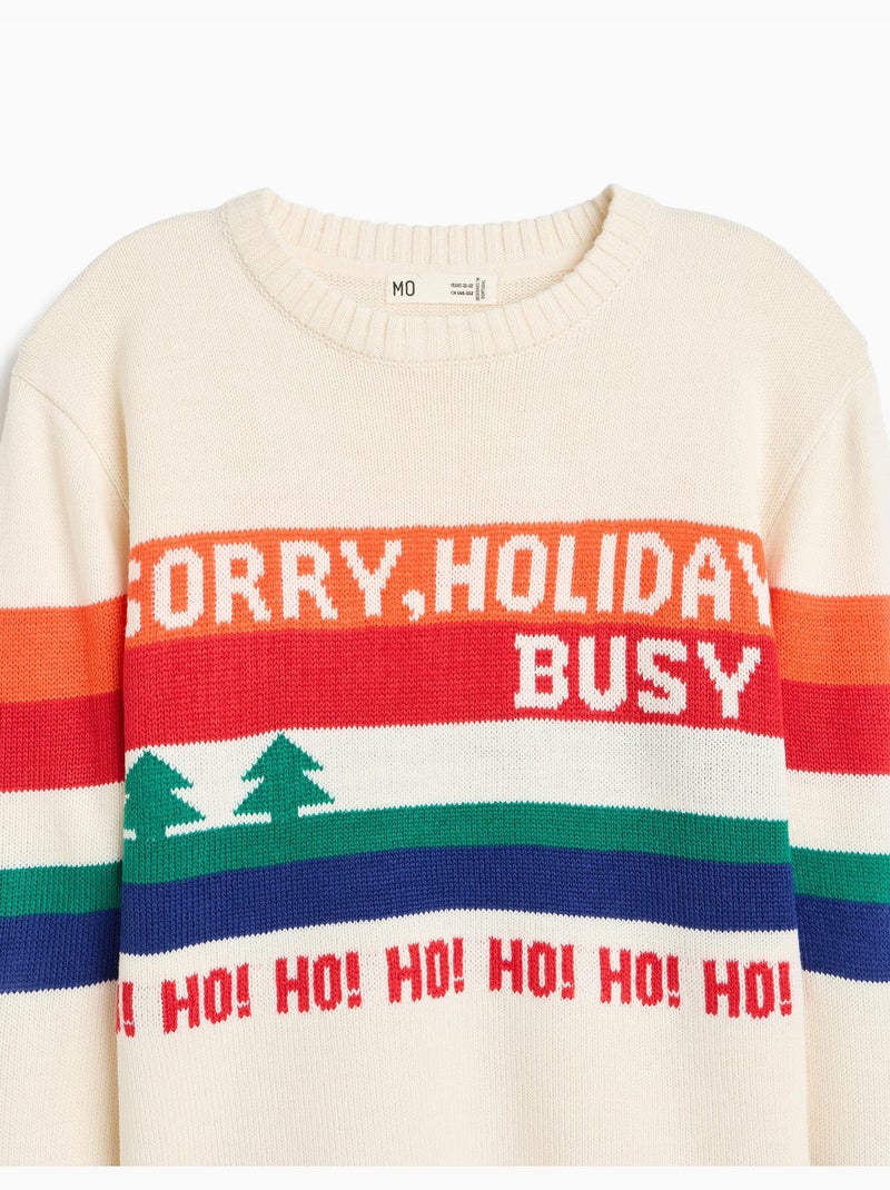 Jersey navideño de punto, mo fashion Crudo - Kiabi