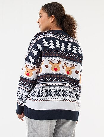 Jersey navideño en jacquard 'reno'