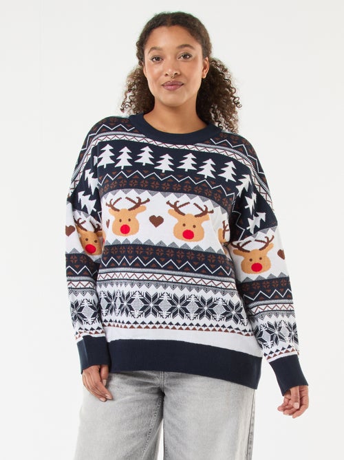Jersey navideño en jacquard 'reno' - Kiabi
