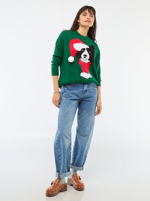 Jersey navideño estampado perro - Kiabi