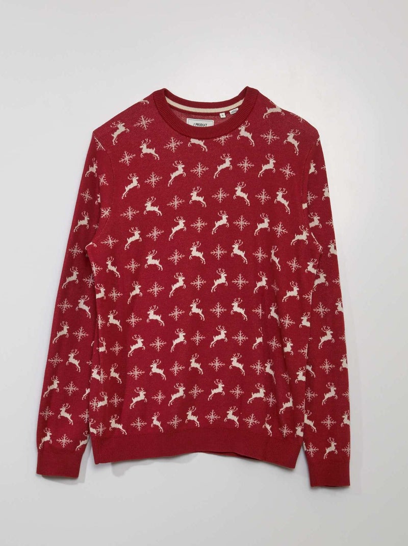 Jersey navideño ROJO - Kiabi