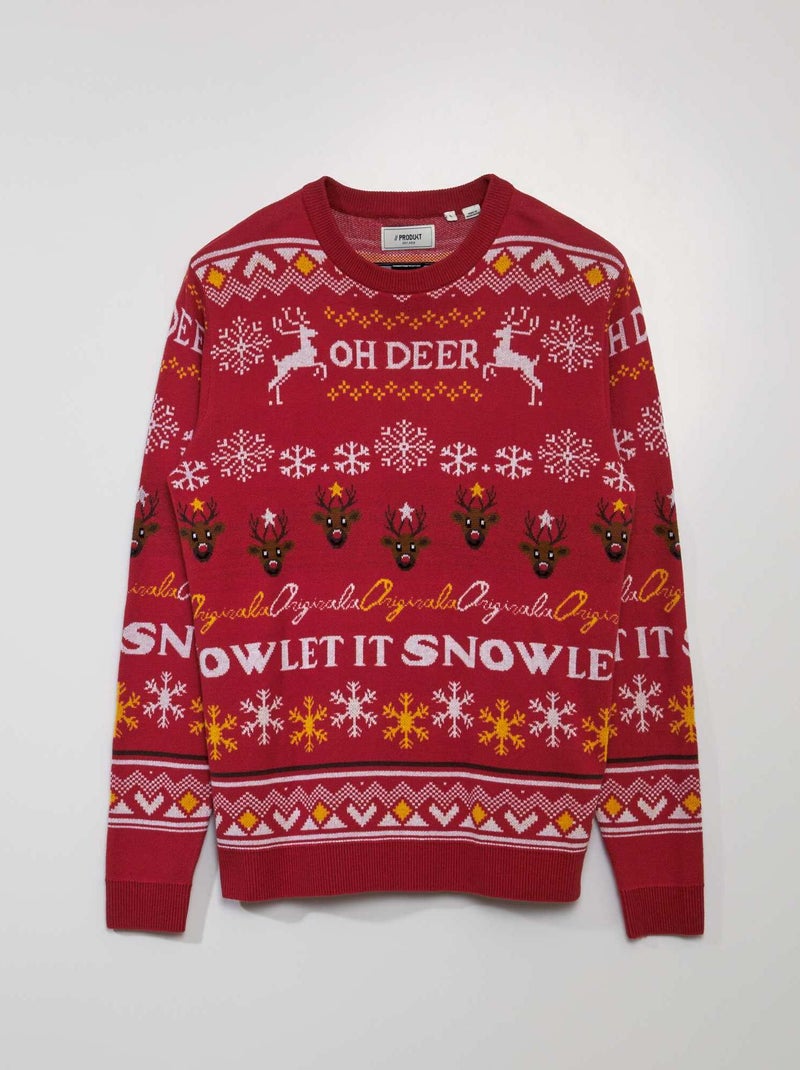 Jersey navideño ROJO - Kiabi