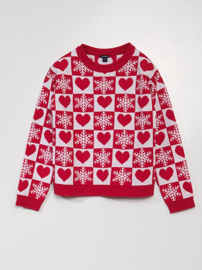 Jersey navideño ROJO - Kiabi