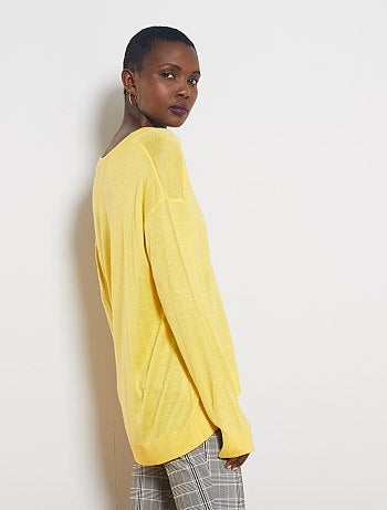 Jersey oversize con escote de pico - Kiabi
