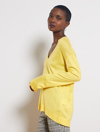 Jersey oversize con escote de pico - Kiabi