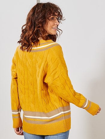 Jersey oversize con escote de pico - Kiabi