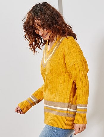Jersey oversize con escote de pico - Kiabi
