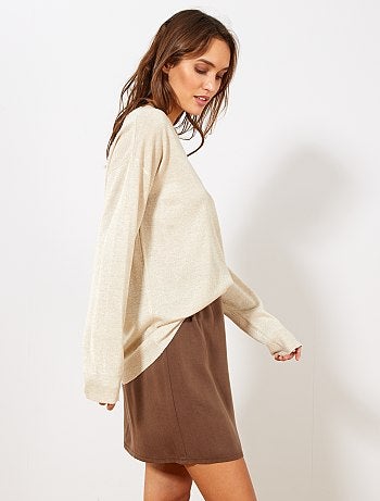 Jersey oversize con escote de pico - Kiabi