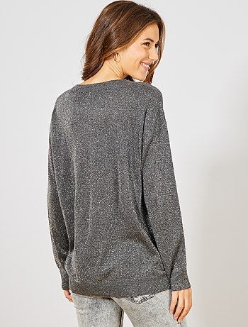 Jersey oversize con escote de pico - Kiabi