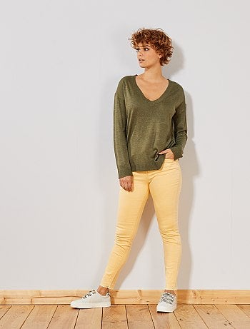 Jersey oversize con escote de pico - Kiabi