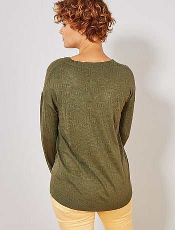 Jersey oversize con escote de pico - Kiabi