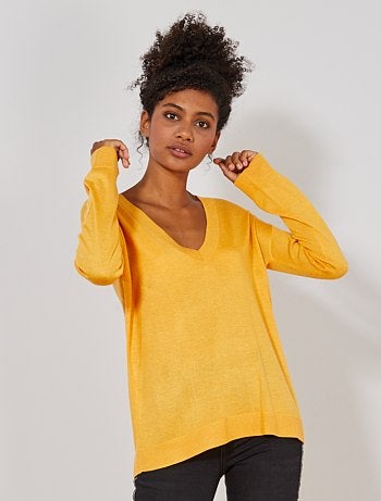 Jersey oversize con escote de pico - Kiabi