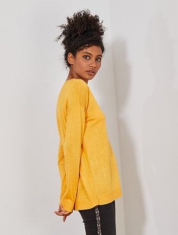 Jersey oversize con escote de pico - Kiabi