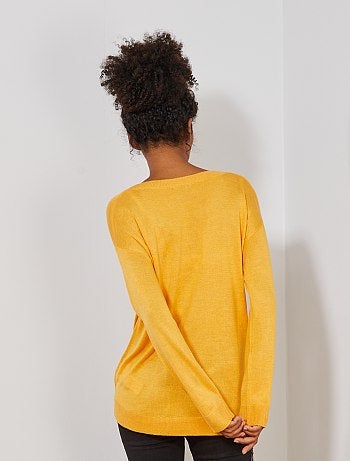 Jersey oversize con escote de pico - Kiabi