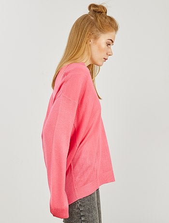 Jersey oversize con escote de pico - Kiabi