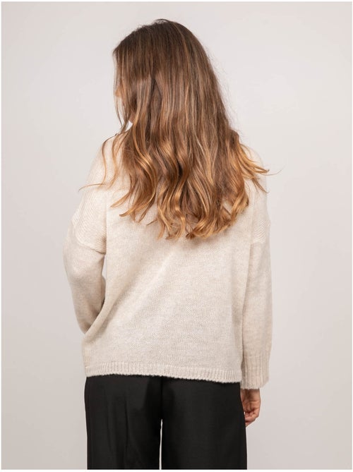 Jersey oversize con mensaje y cuello alto kyline - Kiabi Jersey oversize con mensaje y cuello alto kyline - Kiabi