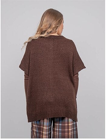Jersey oversize de manga corta de punto grueso kireve