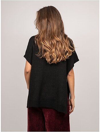 Jersey oversize de manga corta de punto grueso kireve