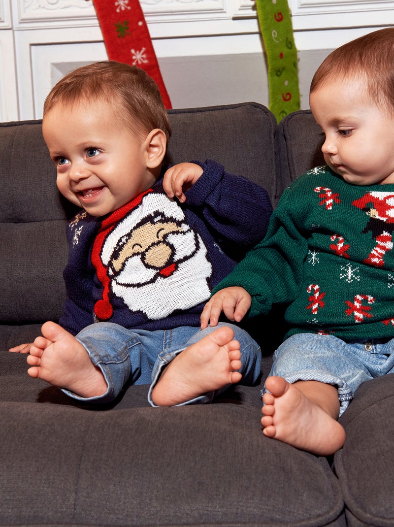 Jersey 'Papá Noel' Azul - Kiabi