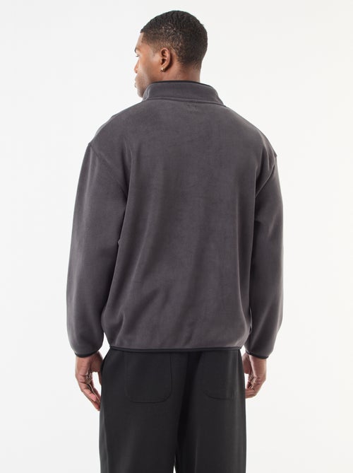 Jersey polar con cuello camionero abotonado - Kiabi